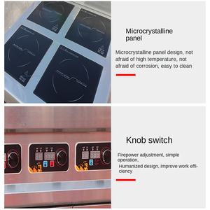 Cuisinière à induction en acier inoxydable, cuisinière de restaurant, cuisine autoportante, table de cuisson à induction commerciale à 4 brûleurs 3500w - Product Image 4