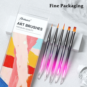Nuevo Diseño, Juego <span class=keywords><strong>de</strong></span> 5 Pinceles <span class=keywords><strong>de</strong></span> Arte con Degradado, Pinceles <span class=keywords><strong>de</strong></span> Nailon para Acrílico, Acuarela, Óleo, Pinceles para Artistas - Product Image 1
