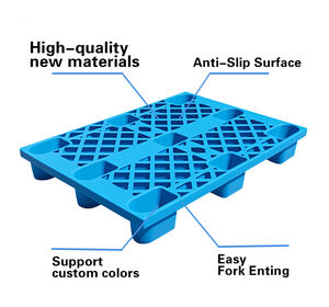 Palette en plastique Guangming à grille haute densité, emboîtable 4 directions, légère, pour expédition, écologique, antidérapante - Product Image 2