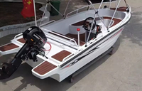 Bateau de pêche à console centrale sans fil pour 4 personnes, bon marché, en haute mer, avec moteur hors-bord, GPS, bateau électrique pour surfeur