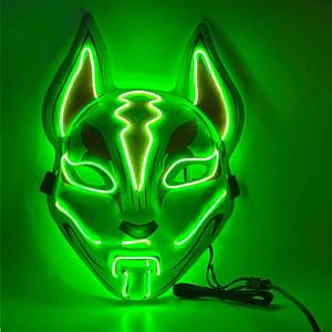 Halloween pour <span class=keywords><strong>Fortnite</strong></span> Sky Fox LED brillant personnalisé Style japonais faux masque TikTok Kuaishou fête et masques drôles - Product Image 2