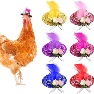 Topi Kostum Unggas Lucu 6-Potong dengan Tali yang Dapat Disesuaikan, Bergaya, untuk Ayam Jago, Bebek, Burung Beo, dan Ayam Betina - Product Image 2