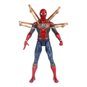 Figurines d'action authentiques personnalisées Spider Man Doll Figure Metal Collectible Model Toy Children Gift