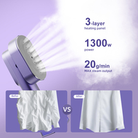 Fer à vapeur portable mini de voyage 1300W 100ml, fer à vapeur à main, machine à repasser à vapeur pour vêtements