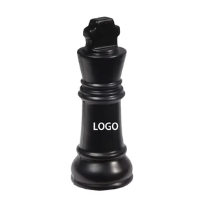 Balle anti-stress en mousse PU noire en forme d'échecs, à remontée lente, jouet promotionnel pour enfants (garçons et filles) - Vente en gros directe usine - Product Image 1