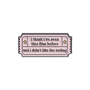Nouvelle broche inspirante et amusante en forme de dessin animé avec <span class=keywords><strong>phrase</strong></span> anglaise peinte, badge créatif personnalisé en forme de lettre, épingle de revers en métal - Product Image 6