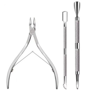Kit de manucure et pédicure professionnel en acier inoxydable – Coupe-cuticules, repousse-cuticules, ciseaux et outil de suppression des peaux mortes