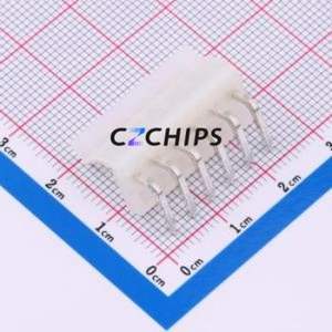 3.96-6AWT Wire-to-Board Pin Header Bent Lead Through Hole,P=3.96mm Connector 1x6P 3.96mm Right Angle Insert 6P - Product Image 2