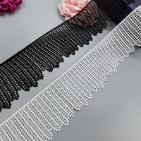 Bordure en dentelle de polyester écologique personnalisée de 8 cm à motif floral traditionnel, broderie du fabricant pour robes de mariée