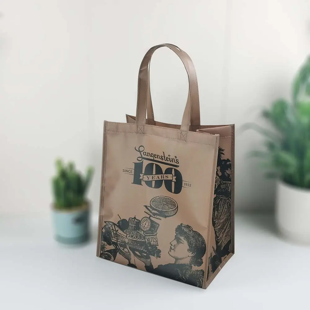 nonwoven tote bags Eco Friendly Reuse able roll up grocery non-woven shopping bags with logos for boutique