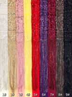 Tissu en maille brodé de perles à rayures horizontales 2026 avec franges perlées pour la confection de robes de soirée