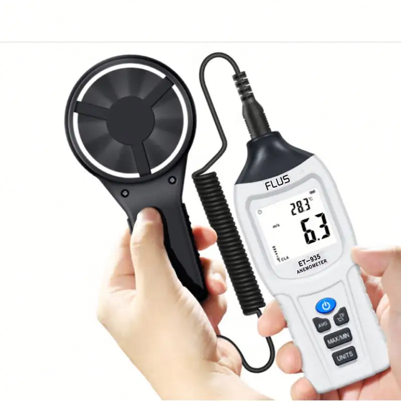 उच्च परिशुद्धता हवा की गति फलक Anemometer हवा के वेग हवा का प्रवाह कार्यों