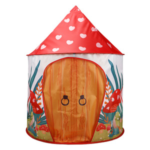 Tente pour enfants, pliable, intérieure/extérieure, château champignon, structure en fibre de verre, pour enfants de 2 à 4 ans, tentes de jeu - Product Image 2