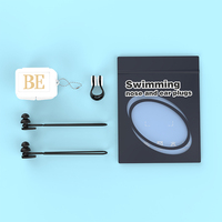 Ensemble de bouchons d'oreilles et pince-nez de natation en silicone souple universels pour enfants, 2 pièces, avec cordon