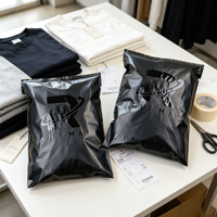 Sacs d'expédition en polyéthylène personnalisés en gros, biodégradables, recyclables, imperméables, multi-usages, avec logo personnalisé pour chaussettes et transport
