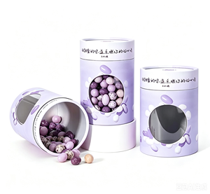 Tubo de Papel Cilíndrico Redondo Biodegradable de Grado Alimenticio con Ventana y Logotipo Personalizado para Envasado de Té, Café, Dulces, Galletas y Regalos - Product Image 4