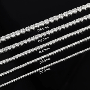 Bracelet Tennis de Luxe en Moissanite Couleur D VVS1, en Argent Sterling S925 Nano Plaqué, Chaîne Hip Hop Iced Out pour Femme et <span class=keywords><strong>Homme</strong></span>, Cadeau - Product Image 6