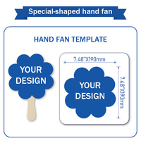 Paquete Paddle Fan Plantilla SVG PSD DXF Ms Word DocxPng 8,5 "x 11" Hoja Ventilador imprimible para boda Iglesia Graduado