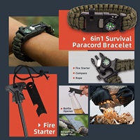 Ensemble d'équipement de survie en plein air pour le camping et la randonnée, sac de survie d'urgence DIY avec kit d'outils de sécurité d'évacuation