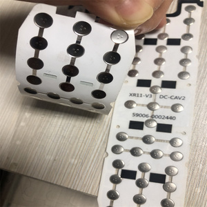 <span class=keywords><strong>Clavier</strong></span> à membrane avec superposition graphique en métal personnalisé, PET, PC, interrupteur à dôme, impression, guide de lumière, encre, double couche, dôme, sensation tactile - Product Image 3