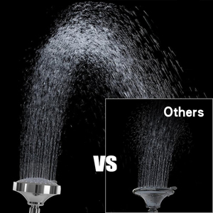 <strong>Shower</strong> <strong>Head</strong> High Pressure Rain Fixed 5-Setting <strong>with</strong> Adjustable Metal <strong>Swivel</strong> Ball <strong>Joint</strong> - Relaxed <strong>Shower</strong> Experience Even - Product Image 2