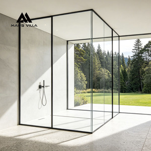 Mars Villa Mampara <span class=keywords><strong>de</strong></span> <span class=keywords><strong>Ducha</strong></span> y Bañera Personalizada CE SGCC, Longitud 32/30/36 pulgadas, 8-10mm, con Bandeja Súper Transparente, Fabricación Completa - Product Image 6