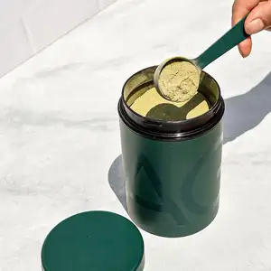 Op Maat Bedrukt Lege Koffie Thee Poeder Blikken Doos Verpakking Groen Luchtdicht Rond Metalen Roestvrij Staal Matcha Blikken Doos