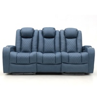 Canapé inclinable électrique de luxe Geeksofa pour 6 personnes, pour cinéma maison, configuration 3+2+1 avec console et table rabattable