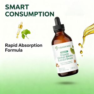 Nhãn hiệu riêng Hữu Cơ Ginkgo Biloba chiết xuất chất lỏng thả hỗ trợ tập trung não bổ sung thảo dược không chứa cồn - Product Image 4