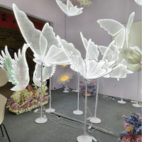 Éclairage décoratif LED en forme de papillon pour allée, événements de mariage, éclairage de route, vente en gros d'usine, 0,6 m/0,8 m/1 m/1,2 m/1,4 m