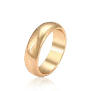 A00674952 مجوهرات Xuping أنيقة بسيطة الأزياء 18K خاتم الذهب للرجال والنساء المشتركة الدائري اليومية ارتداء عالية الجودة حلقة