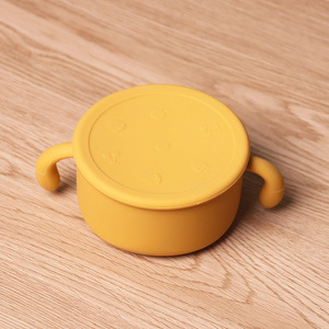 Bol/tasse de nourriture complémentaire pour bébé en <span class=keywords><strong>silicone</strong></span> anti-poussière portable avec couvercle pour les repas des enfants - Product Image 3