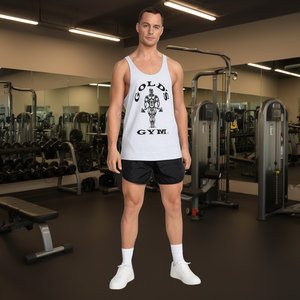 Gold's Gym Mens Tank Top Grey Cotton Sleeveless Workout Shirt <b>Muscle</b> Fit Gym <b>Vest</b> Quick Dry Breathable Sportswear - Product Image 2