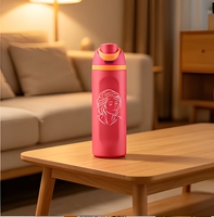 Tumbler Stainless Steel 304 Kapasitas Besar 28oz Grosir, Cangkir Portabel Pegangan Tangan dengan Dua Lubang Minum untuk Minuman Buah & Penjualan Eceran
