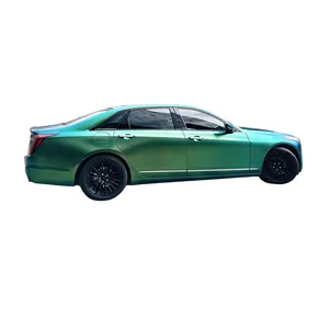 OND Flowing Colorful Early Spring Green Matte Vehicle Wrap Car Body PET Vinyl Car Wrapping Films adhesive Pvc Car Vinyl Wrap