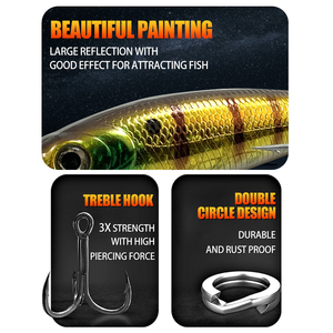 Esca da <span class=keywords><strong>Pesca</strong></span> per Bass 140mm 53g, Esca Galleggiante per Lanci Lunghi, Minnow per <span class=keywords><strong>Pesca</strong></span> alla <span class=keywords><strong>Trota</strong></span> e Jerkbait - Product Image 4