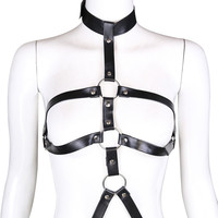 Harnais ouvert BlueRabbit avec attaches pour les bras, vêtements sexy, harnais de bondage corporel, jouets sexuels pour femmes et couples