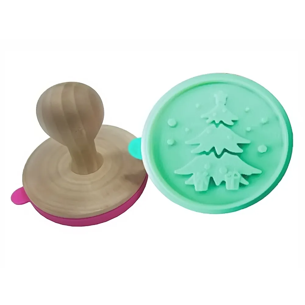 Molde de silicone para árvore de natal, molde para cortar biscoitos e copos de árvore de natal