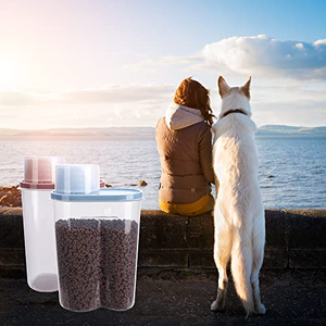 Contenedor de Almacenamiento de Alimentos de Plástico con Taza Medidora, Caja Hermética para Cereales, Granos, Arroz, Nueces y Alimentos Secos - Product Image 5