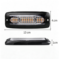 12W LED 18 Stroboskop-Modi Kühlergrill-Warnleuchte Seitenmontage Aluminiumlegierungsgehäuse Mehrfarbige Notfall-Blinkleuchte 4x4