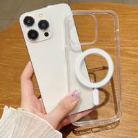 Coque de téléphone transparente magnétique en acrylique tendance pour iPhone 17 16E 14 13 12 11 15 Pro Max 18 Pro 18 Pro Max – Vente Flash