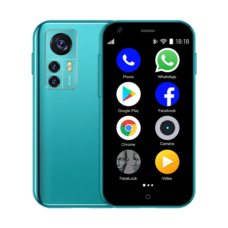 2022ร้อนขาย3กรัมสมาร์ทโทรศัพท์มินิกุหลาบสีฟ้า1กรัม + 8กรัม2.5นิ้ว Dual Core Android 6แสงอัลตร้ามินิโทรศัพท์