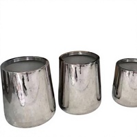 Vase de sol Art déco moderne en acier inoxydable doré avec design géométrique pour usage intérieur/extérieur