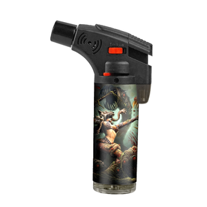 Vente en gros de briquets torche inclinés portables personnalisés puissants en plastique jetable coupe-vent pour cigarettes à des prix abordables - Product Image 1