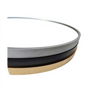 Specchio da Parete Rotondo Grande con Cornice in Metallo Effetto Ottone 2025, Decorazione Circolare in Lega di Alluminio - Product Image 3