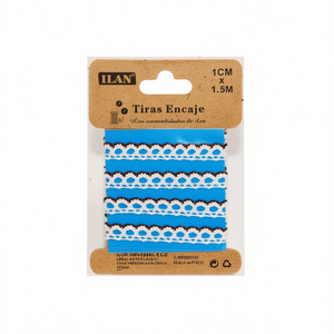 Cinghie in pizzo ILAN 1 cm x 1,5 m colore caffè per decorazioni e lavori artigianali - Product Image 1