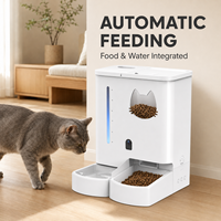 Distributeur de nourriture intelligent pour animaux de compagnie, grande capacité, double bol, écologique, moderne, avec application Tuya, programmation des repas, caméra vidéo