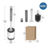 Brosse de Nettoyage WC Masthome PP TPR en Plastique Souple avec Distributeur de Savon Liquide – Brosse WC de Salle de Bain avec Distributeur de Savon