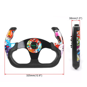 Racing Steering Wheel 13 Inch Graffiti Design <b>Go</b> <b>Kart</b> Accessories For Adult Racing Use - Product Image 1