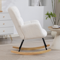 Fauteuil à bascule avec pieds en bois - Meubles de salon d'extérieur confortables pour adultes